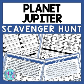 Planet Jupiter Scavenger Hunt - Reading Comprehension Activity - Solar System