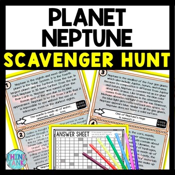 Planet Neptune Scavenger Hunt Reading Comprehension Activity - Solar System