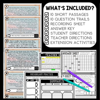 Dwarf Planet Pluto Scavenger Hunt Reading Comprehension Activity - Image 2