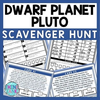 Dwarf Planet Pluto Scavenger Hunt - Reading Comprehension Activity