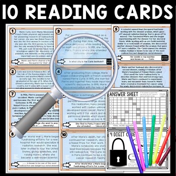 Marie Curie Scavenger Hunt Reading Comprehension Activity - Image 3