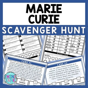 Marie Curie Scavenger Hunt - Reading Comprehension Activity