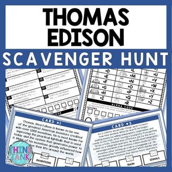 Thomas Edison Scavenger Hunt - Reading Comprehension Activity