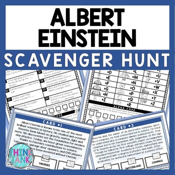 Albert Einstein Scavenger Hunt - Reading Comprehension Activity
