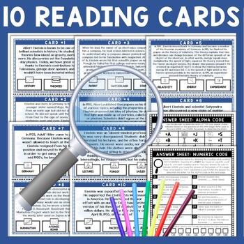 Albert Einstein Scavenger Hunt - Reading Comprehension Activity - Image 3