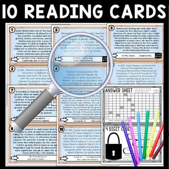 Isaac Newton Scavenger Hunt Reading Comprehension Activity - Image 2