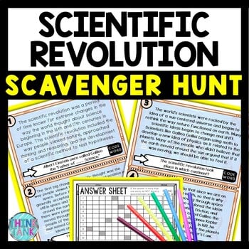 Scientific Revolution Scavenger Hunt Reading Comprehension Activity