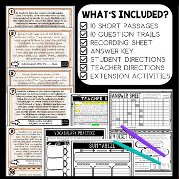 Ancient India Scavenger Hunt Reading Comprehension Activity - Image 2