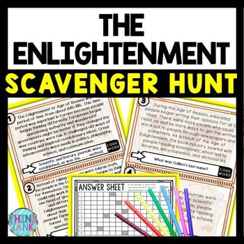 Enlightenment Scavenger Hunt Reading Comprehension Activity