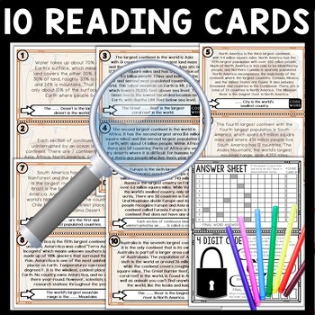 7 Continents Scavenger Hunt Reading Comprehension Activity - Image 3