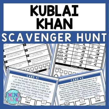 Kublai Khan Scavenger Hunt - Reading Comprehension Activity - Ancient China