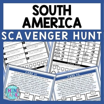 South America Scavenger Hunt - Reading Comprehension Activity