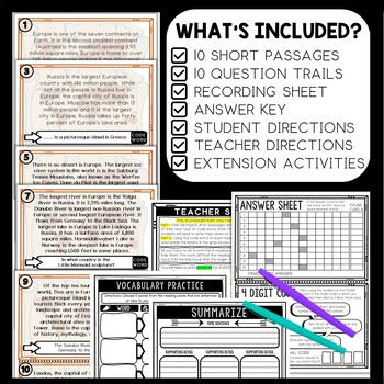Europe Scavenger Hunt Reading Comprehension Activity - Image 2