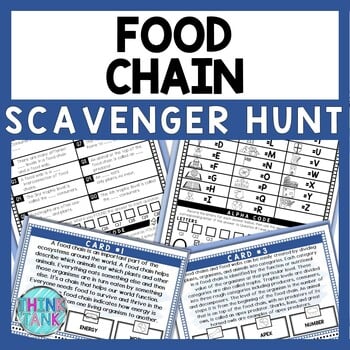 Food Chain Scavenger Hunt - Reading Comprehension Activity