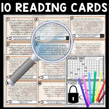 Thomas Jefferson Scavenger Hunt Reading Comprehension Activity - Image 3