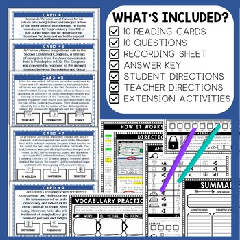Thomas Jefferson Scavenger Hunt - Reading Comprehension Activity - Image 2