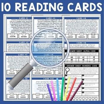 Thomas Jefferson Scavenger Hunt - Reading Comprehension Activity - Image 3