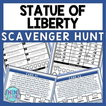 Statue of Liberty Scavenger Hunt - Reading Comprehension Activity