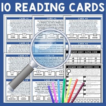 Citizenship and Naturalization Scavenger Hunt - Reading Comprehension Activity - Image 3