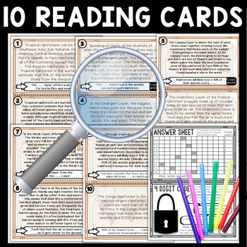 Tropical Rainforests Scavenger Hunt Reading Comprehension Activity - Image 3