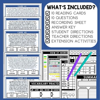 Labor Day Scavenger Hunt - Reading Comprehension Activity - Holiday - Image 2
