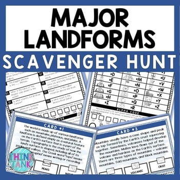 Landforms Scavenger Hunt - Reading Comprehension Activity