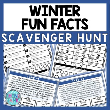 Winter Fun Facts Scavenger Hunt - Reading Comprehension Activity