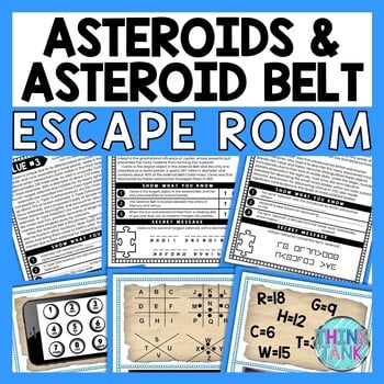 Asteroids ESCAPE ROOM - Reading Comprehension Activity - Solar System