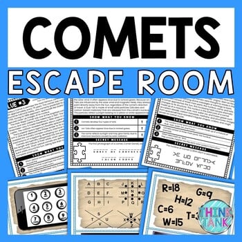 Comets ESCAPE ROOM - Reading Comprehension Activity - Solar System