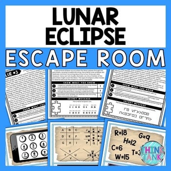 Lunar Eclipse ESCAPE ROOM - Reading Comprehension Activity - Moon