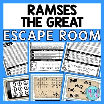 Ramses the Great ESCAPE ROOM - Reading Comprehension Activity - Ancient Egypt
