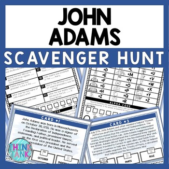 John Adams Scavenger Hunt - Reading Comprehension Activity