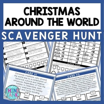 Christmas Around the World Scavenger Hunt - Reading Comprehension Activity