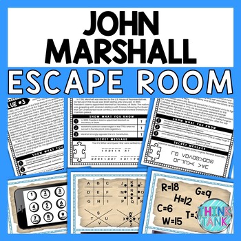 John Marshall ESCAPE ROOM - Reading Comprehension Activity - Judicial Branch