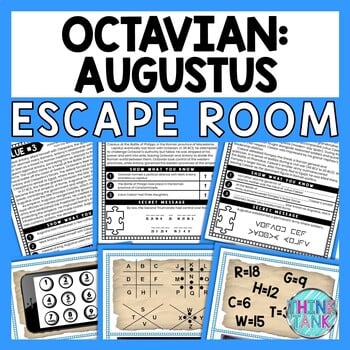 Augustus of Ancient Rome ESCAPE ROOM - Reading Comprehension Activity - Octavian