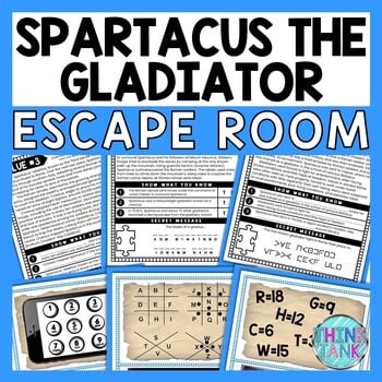 Spartacus of Ancient Rome ESCAPE ROOM - Reading Comprehension Activity