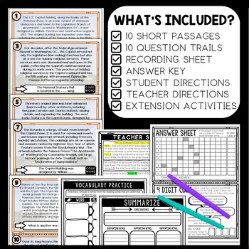 US Capitol Building Scavenger Hunt Reading Comprehension Activity - Image 2