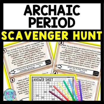 Archaic Period Scavenger Hunt Reading Comprehension Activity