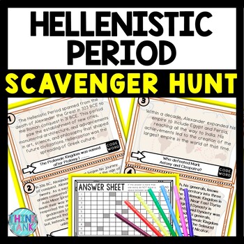 Hellenistic Period Scavenger Hunt Reading Comprehension Activity