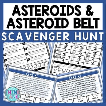 Asteroids Scavenger Hunt - Reading Comprehension Activity - Solar System