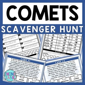 Comets Scavenger Hunt - Reading Comprehension Activity - Solar System