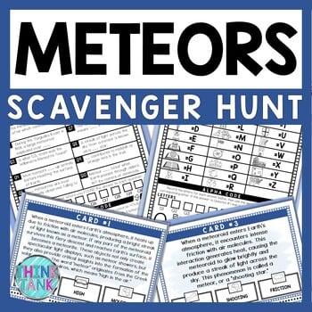 Meteors Scavenger Hunt - Reading Comprehension Activity - Solar System