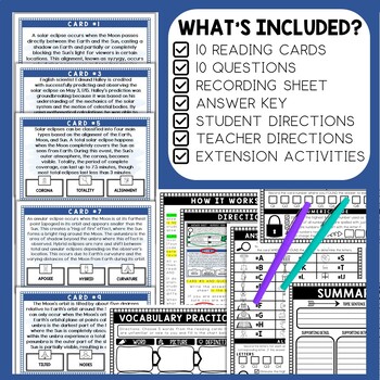 Solar Eclipse Scavenger Hunt - Reading Comprehension Activity - Image 2