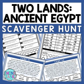 Two Lands of Ancient Egypt Scavenger Hunt - Reading Comprehension Activity