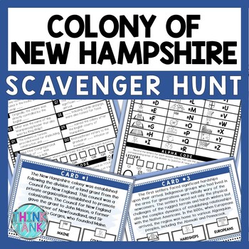 Colony of New Hampshire Scavenger Hunt - Reading Comprehension Activity