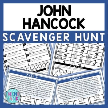 John Hancock Scavenger Hunt - Reading Comprehension Activity