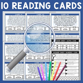 Dolley Madison Scavenger Hunt - Reading Comprehension Activity - First Lady - Image 3