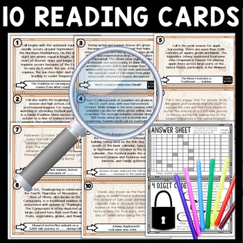 Fall Scavenger Hunt Reading Comprehension Activity - Fun Facts - Image 3