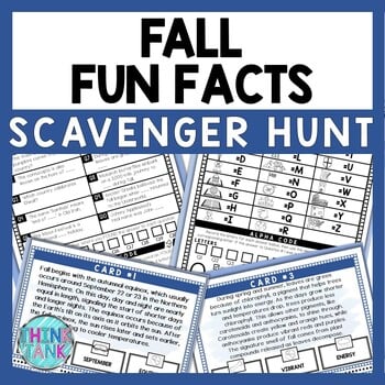 Fall Scavenger Hunt - Reading Comprehension Activity - Fun Facts