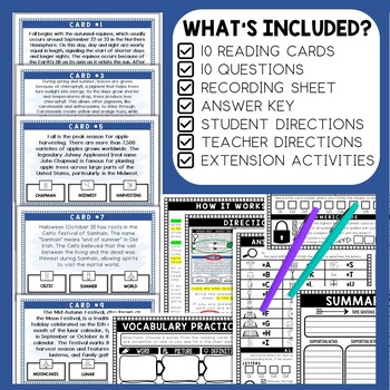 Fall Scavenger Hunt - Reading Comprehension Activity - Fun Facts - Image 2